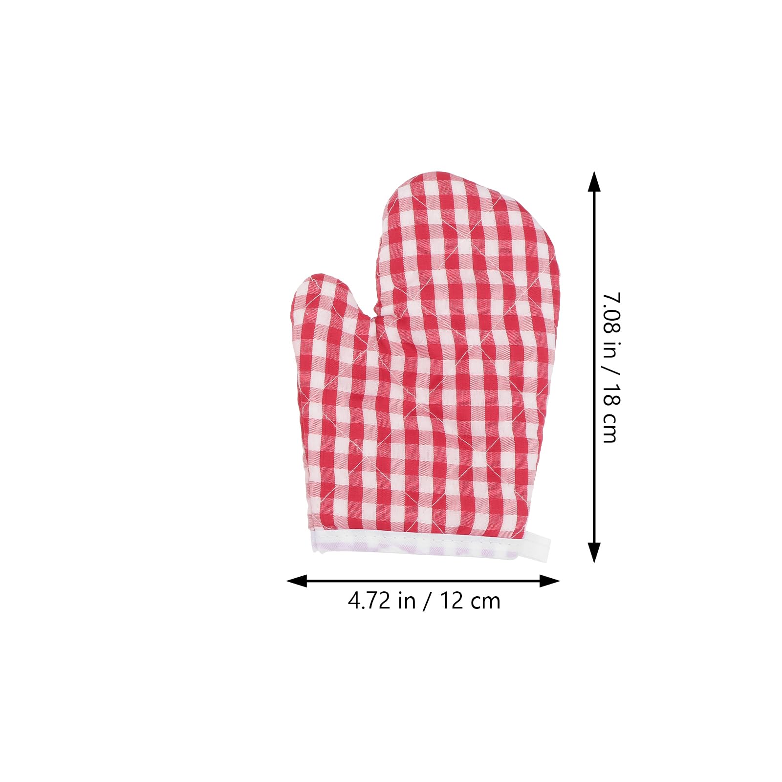2Pcs Oven Mitts For Play Kitchen, Microwave Oven Gloves Kitchen Baking Mitts, Red Checkered Kitchen Mitts For Safe Backing Cooki
